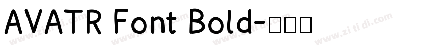 AVATR Font Bold字体转换